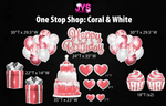 ONE STOP SHOP: CORAL & WHITE - Yard Card Signs by JYS International