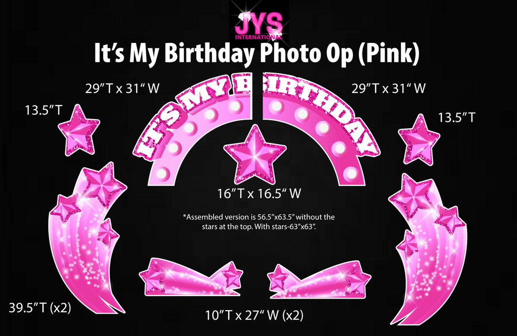 IT'S MY BIRTHDAY PHOTO OP (PINK) - Yard Card Signs by JYS International