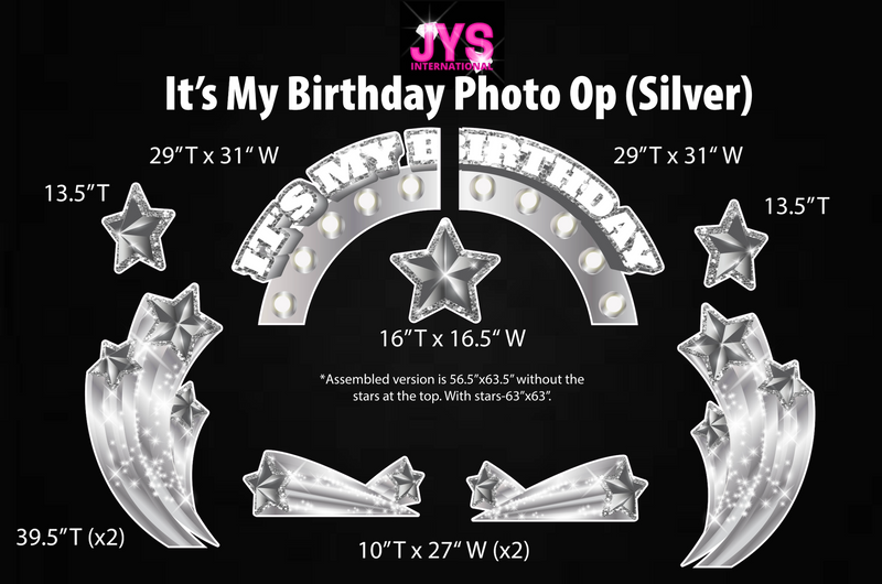 IT'S MY BIRTHDAY PHOTO OP (SILVER) - Yard Card Signs by JYS International