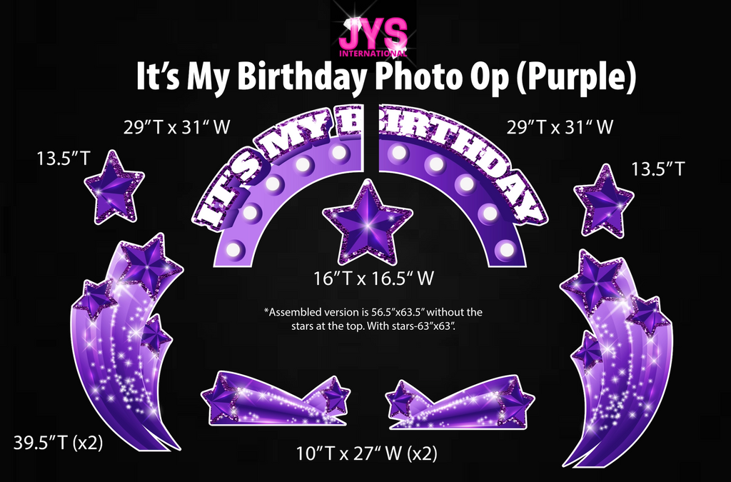 IT'S MY BIRTHDAY PHOTO OP (PURPLE) - Yard Card Signs by JYS International