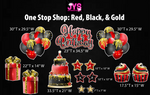 ONE STOP SHOP: RED, BLACK & GOLD - Yard Card Signs by JYS International