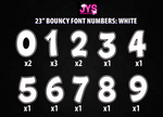 23" GLITTER BOUNCY NUMBER SET