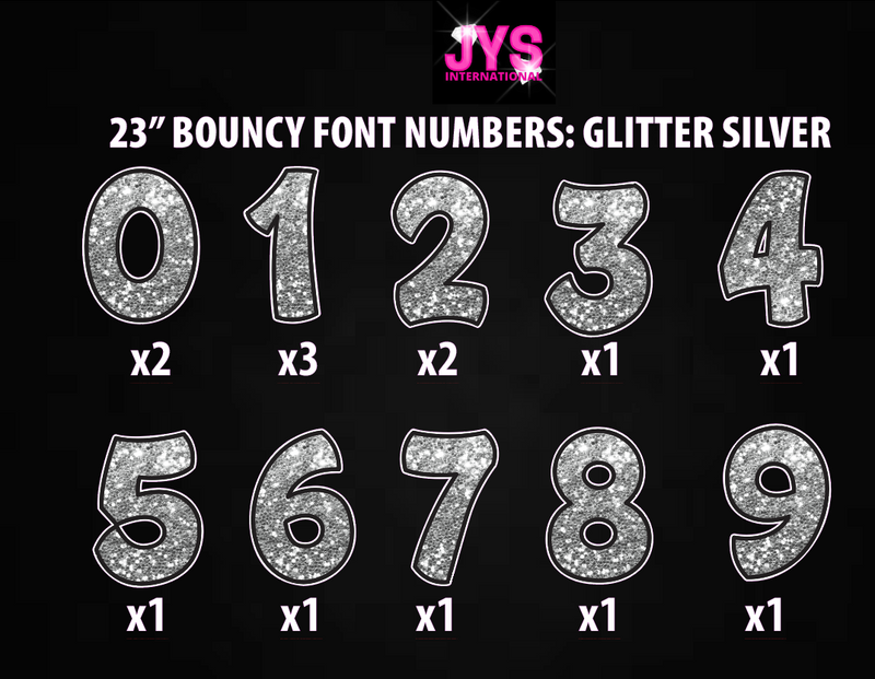 23" GLITTER BOUNCY NUMBER SET