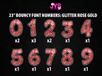 23" GLITTER BOUNCY NUMBER SET