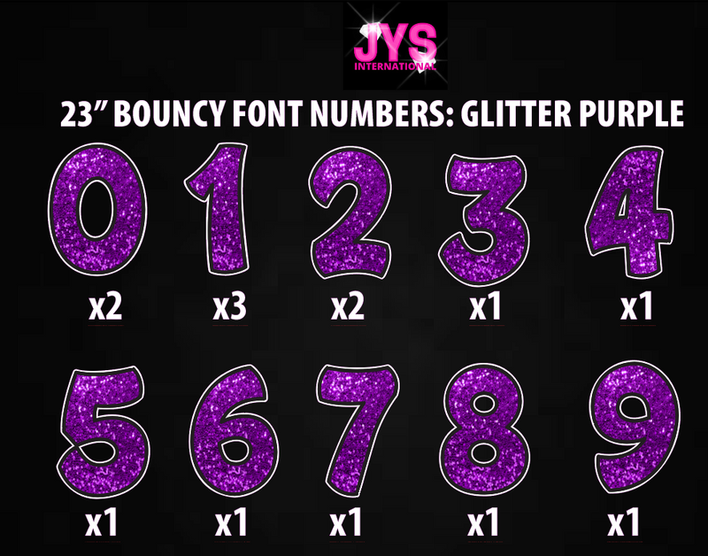 23" GLITTER BOUNCY NUMBER SET