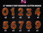 23" GLITTER BOUNCY NUMBER SET