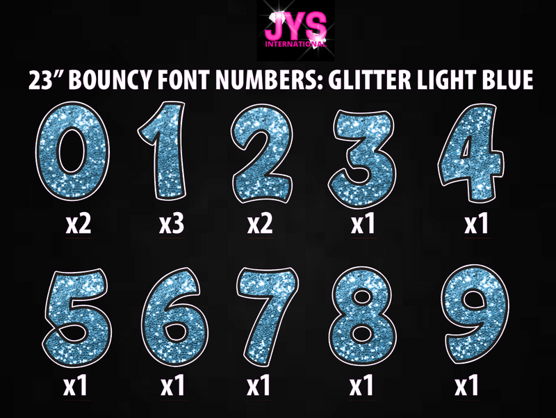 23" GLITTER BOUNCY NUMBER SET