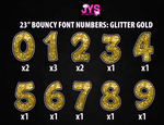 23" GLITTER BOUNCY NUMBER SET