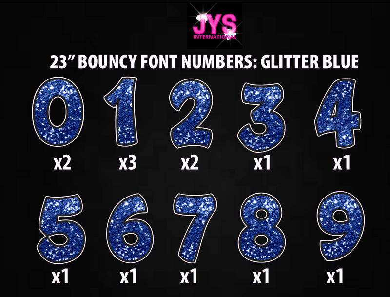 23" GLITTER BOUNCY NUMBER SET