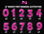 23" GLITTER BOUNCY NUMBER SET