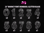 23" GLITTER BOUNCY NUMBER SET