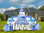 ONE STOP SHOP: BLUE & WHITE - Yard Card Signs by JYS International