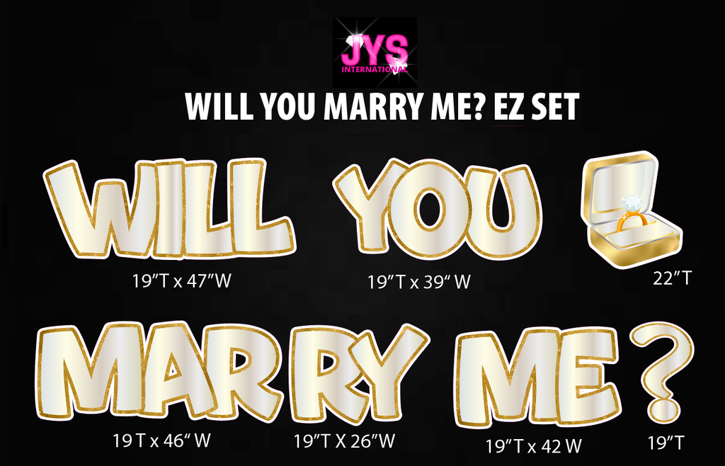 WILL YOU MARRY ME?: EZ SET - Yard Card Signs by JYS International