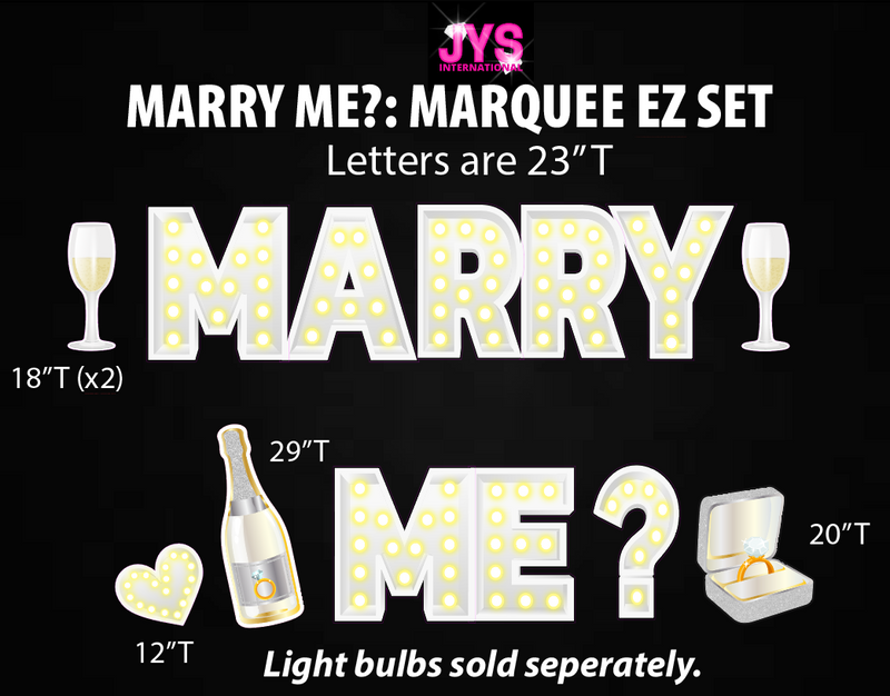 MARRY ME?: MARQUEE EZ SET - Yard Card Signs by JYS International