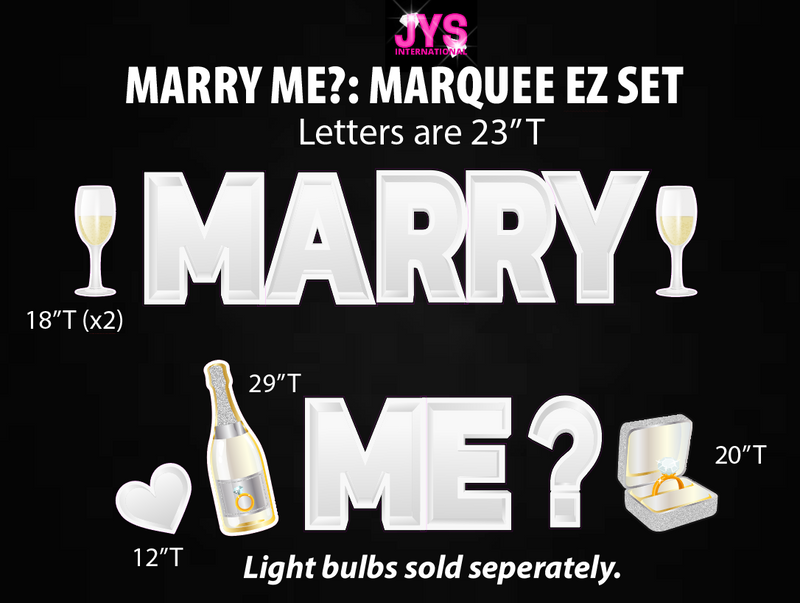 MARRY ME?: MARQUEE EZ SET - Yard Card Signs by JYS International