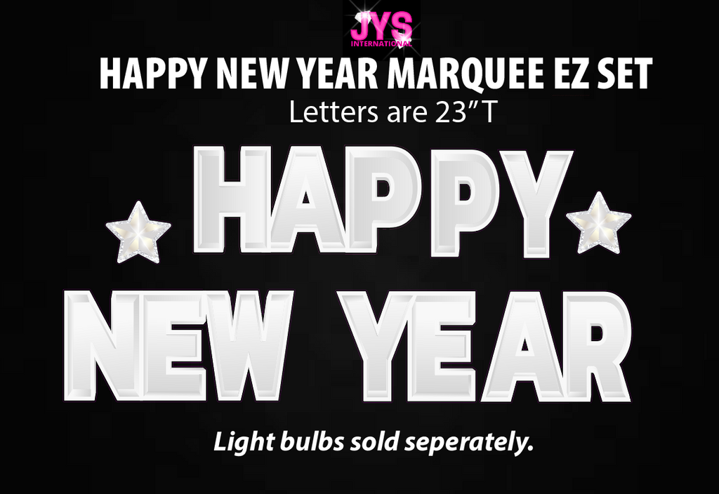 HAPPY NEW YEAR MARQUEE EZ SET - Yard Card Signs by JYS International