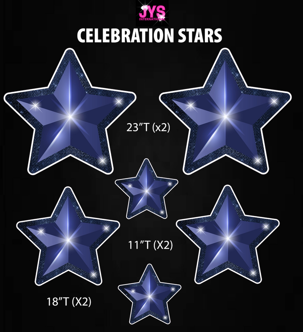 NAVY CELEBRATION STARS: HALF SHEET - Yard Card Signs by JYS International