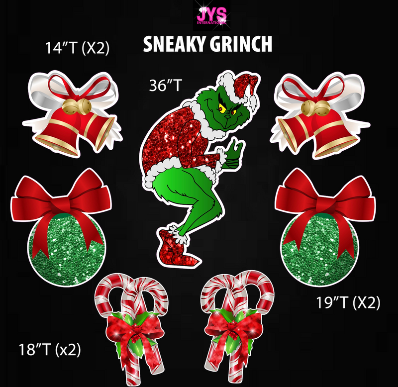 SNEAKY GRINCH: HALF SHEET - Yard Card Signs by JYS International