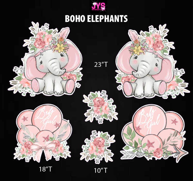 BOHO ELEPHANT: HALF SHEET - Yard Card Signs by JYS International