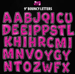 9" BOUNCY LETTERS: HALF SHEET (MULTIPLE COLORS)