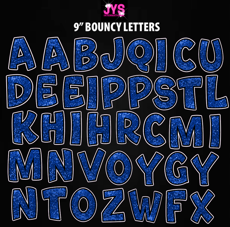 9" BOUNCY LETTERS: HALF SHEET (MULTIPLE COLORS)