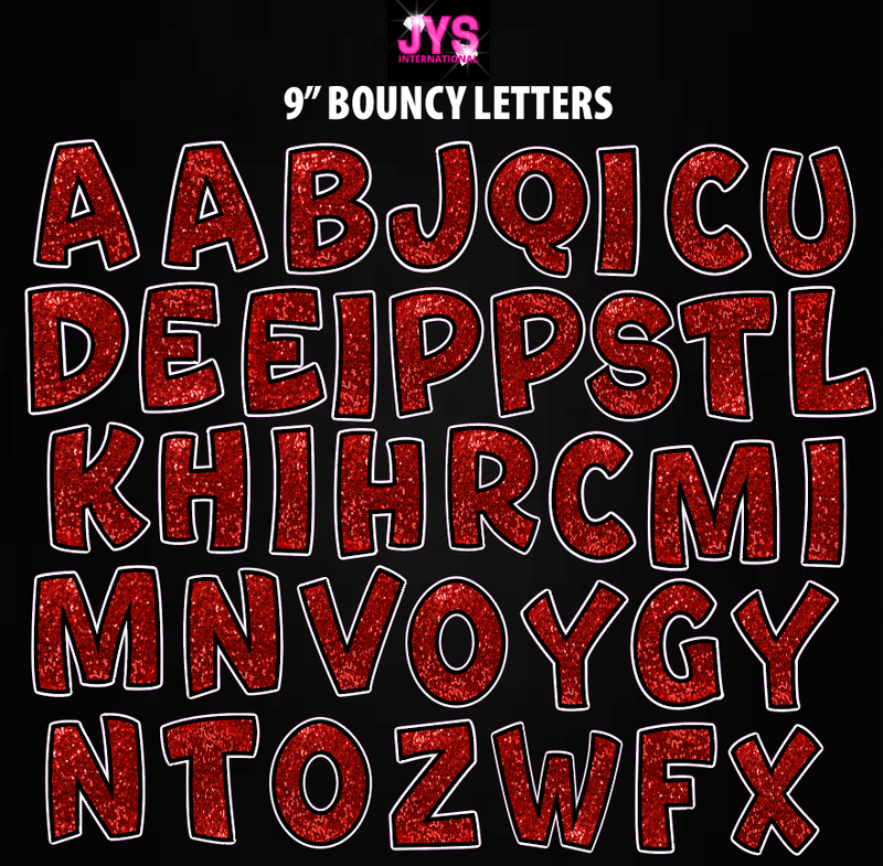 9" BOUNCY LETTERS: HALF SHEET (MULTIPLE COLORS)