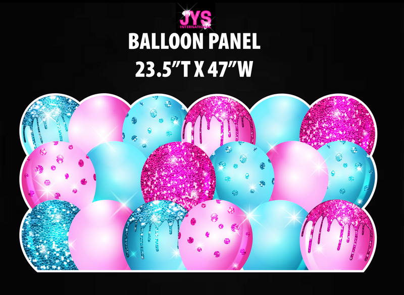 BALLOON PANELS (2): HALF SHEET (MULTIPLE COLORS) - Yard Card Signs by JYS International