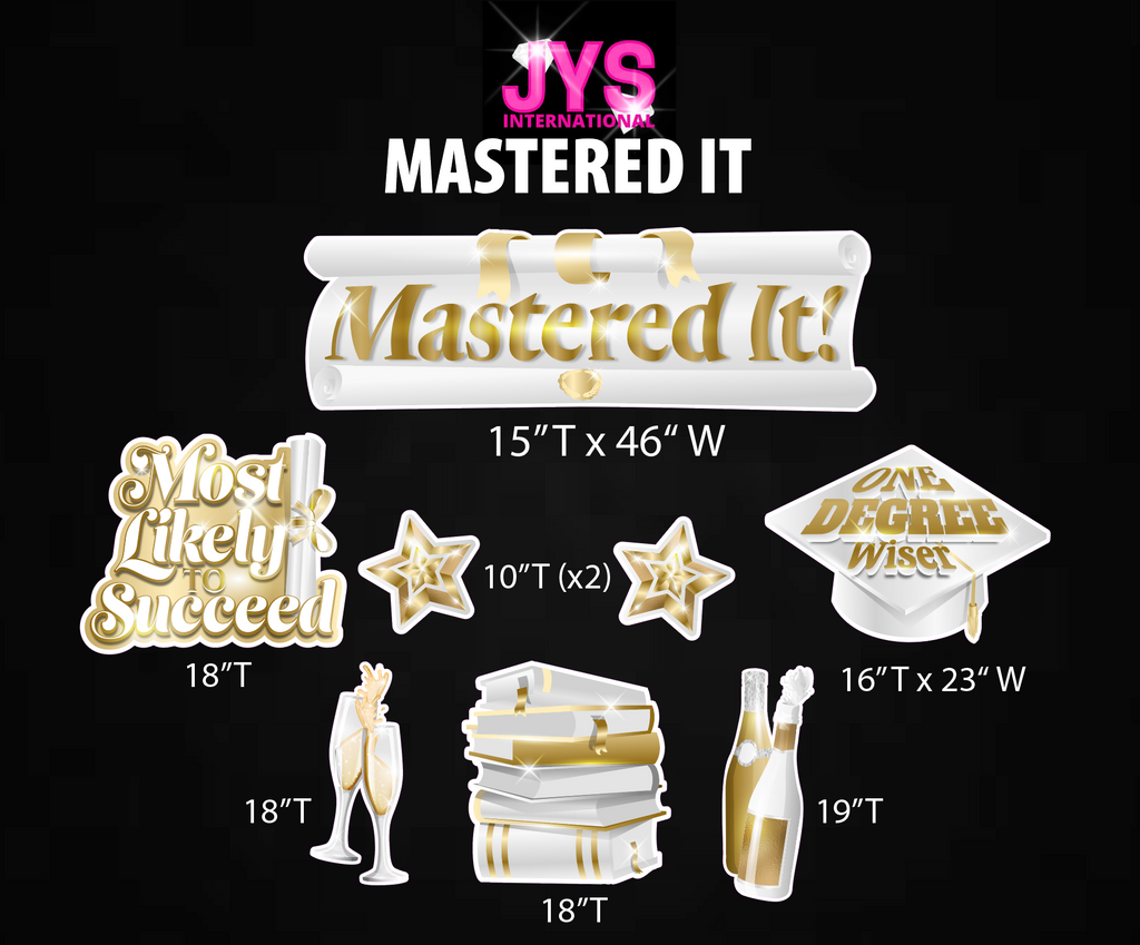 MASTERED IT: HALF SHEET - Yard Card Signs by JYS International