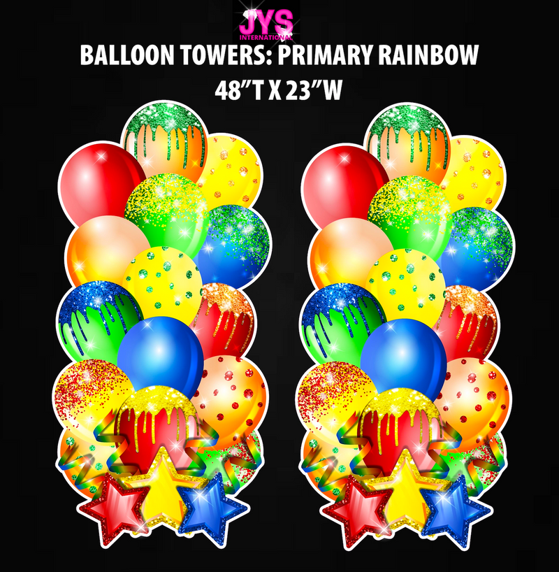 XL BALLOON TOWERS: HALF SHEET (MULTIPLE COLORS) - Yard Card Signs by JYS International