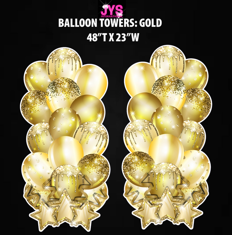 XL BALLOON TOWERS: HALF SHEET (MULTIPLE COLORS) - Yard Card Signs by JYS International