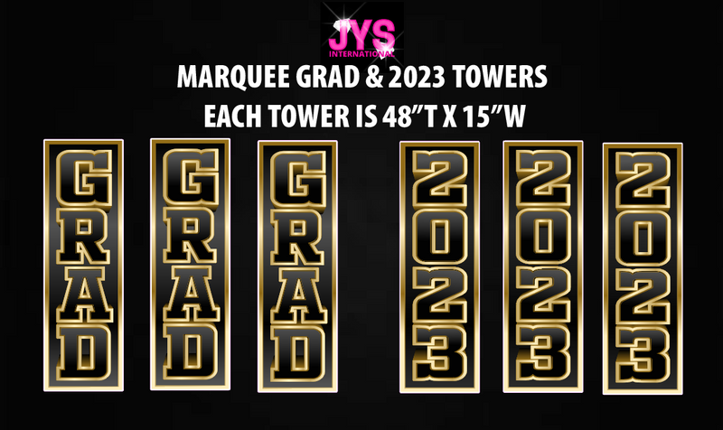 MARQUEE GRAD & 2023 TOWERS - Yard Card Signs by JYS International