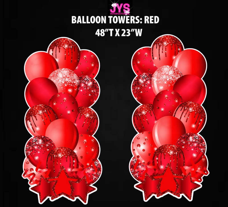 XL BALLOON TOWERS: HALF SHEET (MULTIPLE COLORS) - Yard Card Signs by JYS International