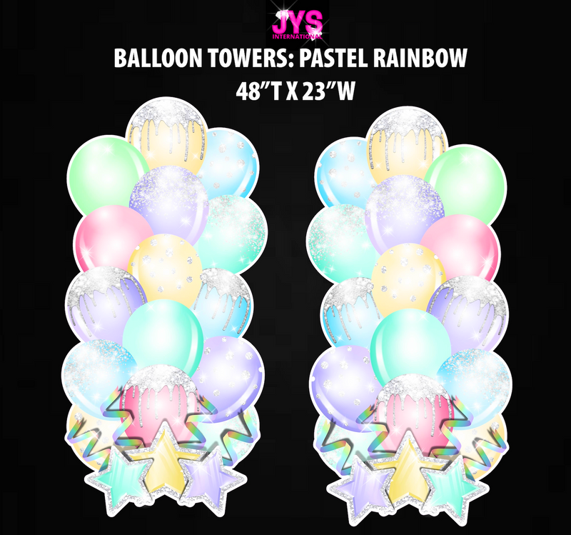 XL BALLOON TOWERS: HALF SHEET (MULTIPLE COLORS) - Yard Card Signs by JYS International