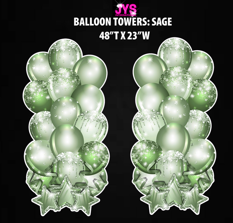 XL BALLOON TOWERS: HALF SHEET (MULTIPLE COLORS) - Yard Card Signs by JYS International