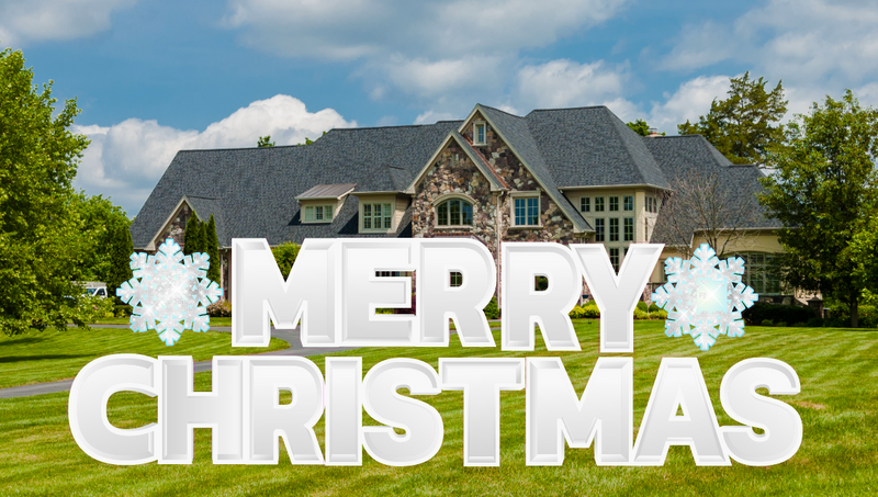 MERRY CHRISTMAS: MARQUEE EZ SET - Yard Card Signs by JYS International