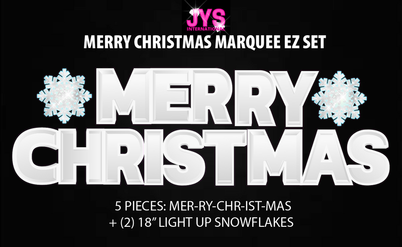 MERRY CHRISTMAS: MARQUEE EZ SET - Yard Card Signs by JYS International