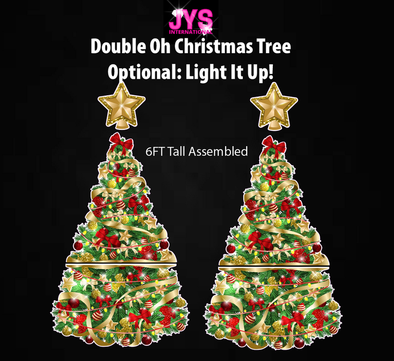 DOUBLE OH XMAS TREE (Optional: Light It Up!) - Yard Card Signs by JYS International