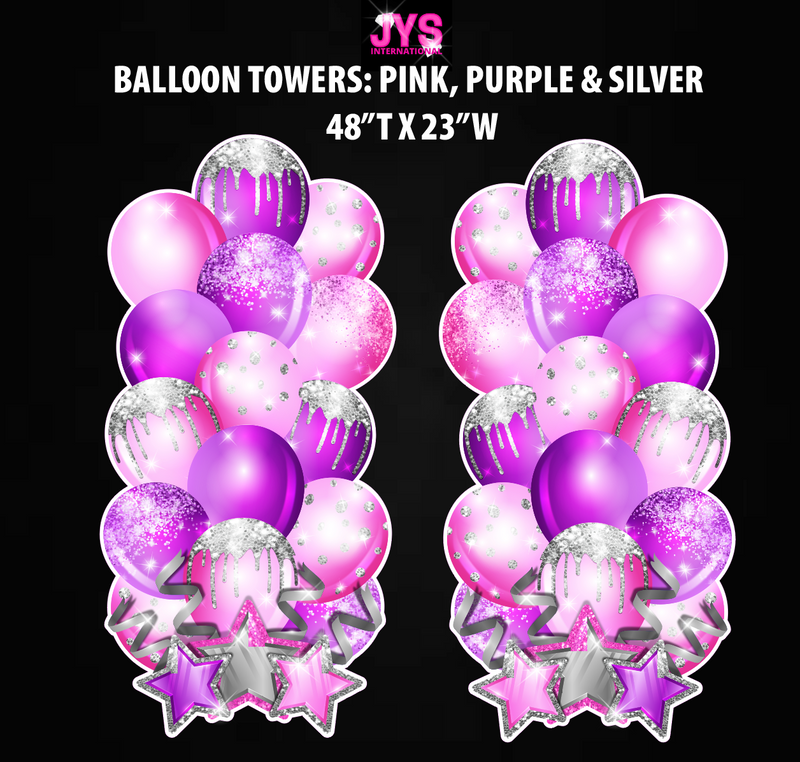 XL BALLOON TOWERS: HALF SHEET (MULTIPLE COLORS) - Yard Card Signs by JYS International