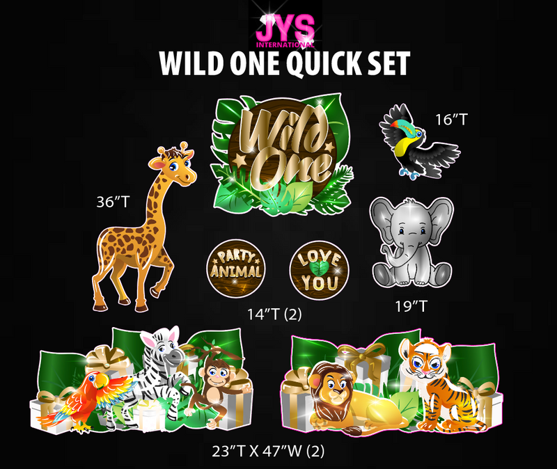 WILD ONE QUICK SET - Yard Card Signs by JYS International