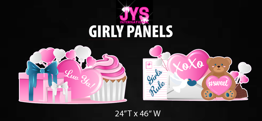 GIRLY PANELS HALF SHEET - Yard Card Signs by JYS International