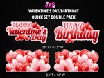 RED BIRTHDAY/VALENTINE'S DAY QUICK SET DOUBLE PACK - Yard Card Signs by JYS International