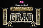 CONGRATS GRAD: BLACK & GOLD - Yard Card Signs by JYS International