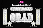 CONGRATS GRAD: WHITE - Yard Card Signs by JYS International