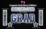 CONGRATS GRAD: NAVY - Yard Card Signs by JYS International