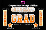 CONGRATS GRAD: ORANGE - Yard Card Signs by JYS International