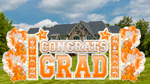 CONGRATS GRAD: ORANGE - Yard Card Signs by JYS International