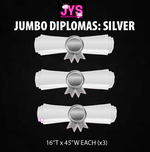 JUMBO DIPLOMAS: SILVER - Yard Card Signs by JYS International