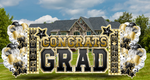 CONGRATS GRAD: BLACK & GOLD - Yard Card Signs by JYS International