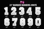 23" MARQUEE NUMBER SET: SHADOW WHITE