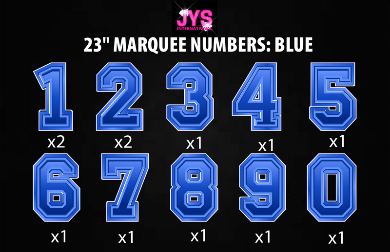 23" MARQUEE NUMBER SET: BLUE